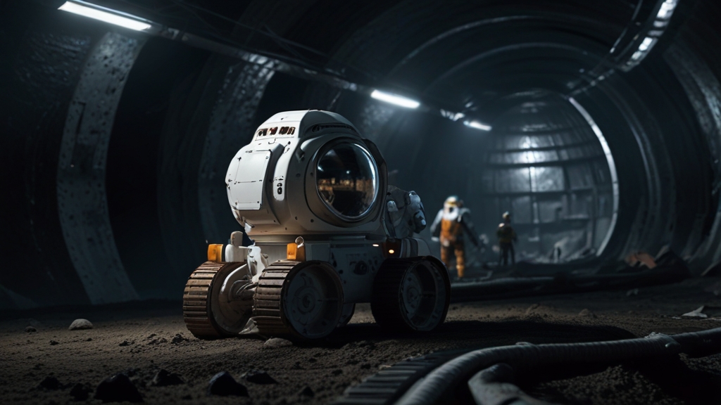 moon vehicule indoor tunnel fiction