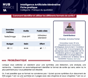 Lire la suite à propos de l’article Comment identifier et utiliser les différents formats de sortie ?